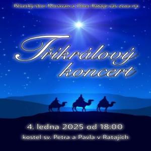 Tříkrálový koncert 4.1.2025 od 18 hodin v kostele sv. Petra a Pavla v Ratajích 1